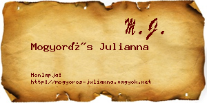 Mogyorós Julianna névjegykártya